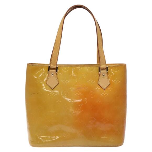LOUIS VUITTON Monogram Vernis Houston Hand Bag Beige M91004 - Picture 2 of 13